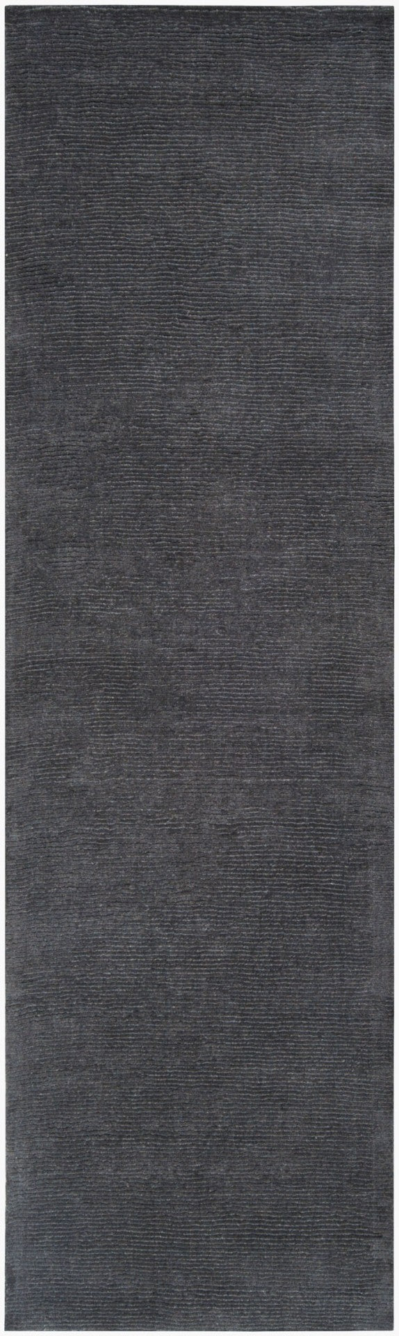 Livabliss Mystique Handloomed Wool Area Rug with High Low Pile for Spacious Living Rooms Charcoal 2'6" x 8' M341-268
