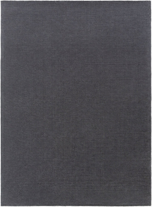 Livabliss Mystique Handloomed Wool Area Rug with High Low Pile for Spacious Living Rooms Charcoal 8' x 11' M341-811