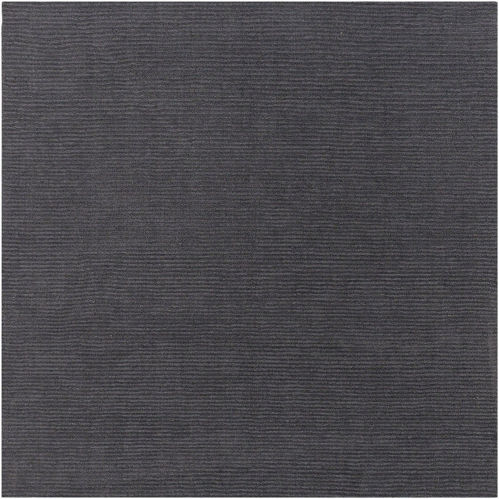 Livabliss Mystique Handloomed Wool Area Rug with High Low Pile for Spacious Living Rooms Charcoal 8' x 8' Square M341-8SQ