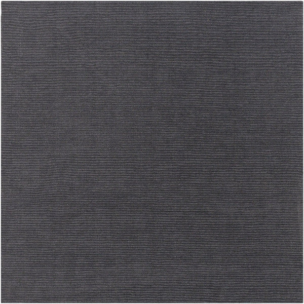 Livabliss Mystique Handloomed Wool Area Rug with High Low Pile for Spacious Living Rooms Charcoal 8' x 8' Square M341-8SQ