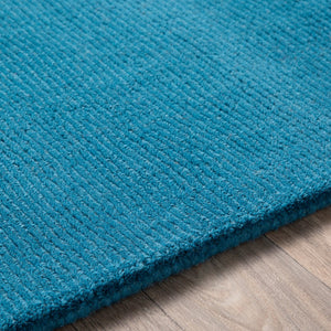 Surya Mystique 2' X 3' Handmade Wool Area Rug - Modern High/Low Texture For Timeless Style & Comfort Blue Wool M342-99sq