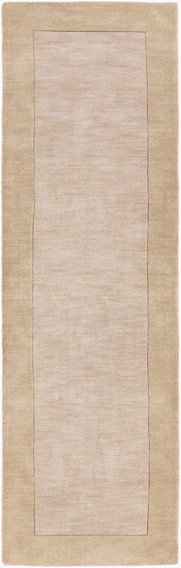 Livabliss Mystique Hand Loomed Wool Area Rug with High Low Pile for Modern Living Spaces Beige 2'6" x 8' M344-268
