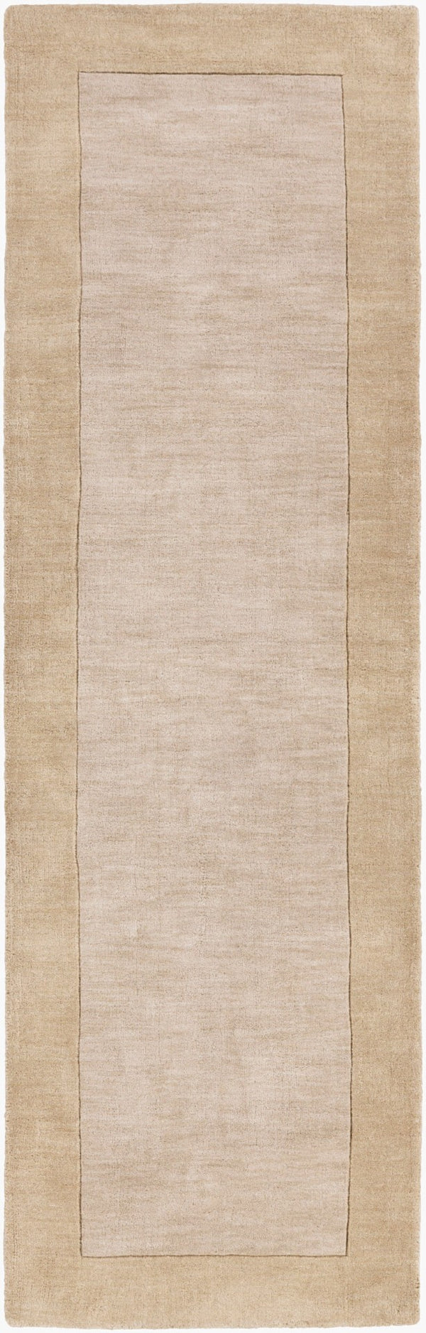 Livabliss Mystique Hand Loomed Wool Area Rug with High Low Pile for Modern Living Spaces Beige 2'6" x 8' M344-268
