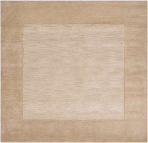 Livabliss Mystique Hand Loomed Wool Area Rug with High Low Pile for Modern Living Spaces Beige 6' x 6' M344-6SQ