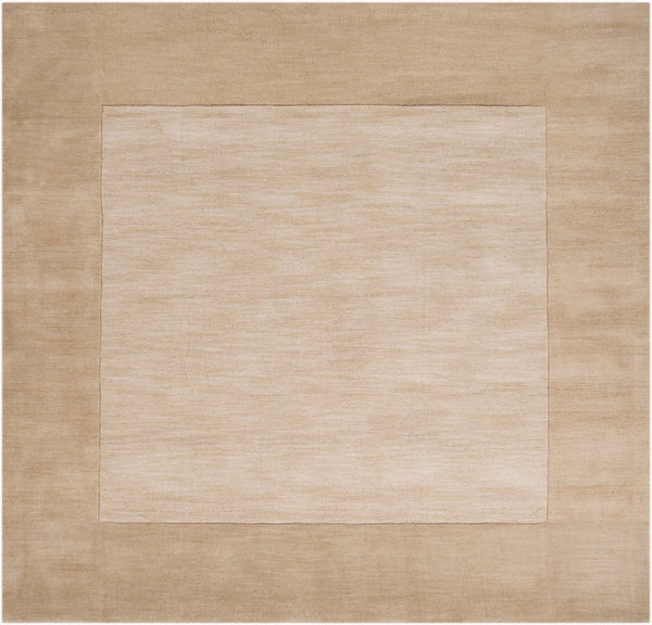 Livabliss Mystique Hand Loomed Wool Area Rug with High Low Pile for Modern Living Spaces Beige 6' x 6' M344-6SQ