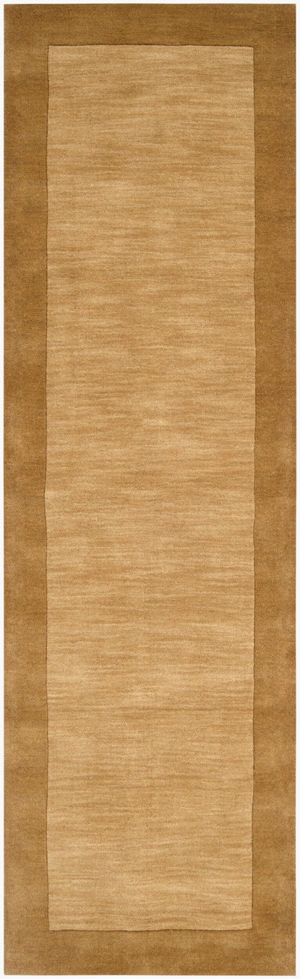 Livabliss Mystique Handloomed Wool Area Rug High Low Pile Texture Contemporary Living Room Camel 2'6" x 8' M345-268