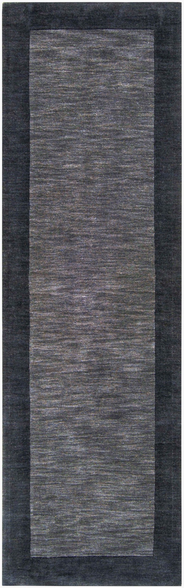 Livabliss Mystique Hand-loomed Wool Area Rug with High Low Pile for Large Living Rooms Charcoal, Black 2'6" x 8' M347-268
