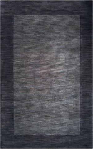 Livabliss Mystique Hand-loomed Wool Area Rug with High Low Pile for Large Living Rooms Charcoal, Black 5' x 8' M347-58