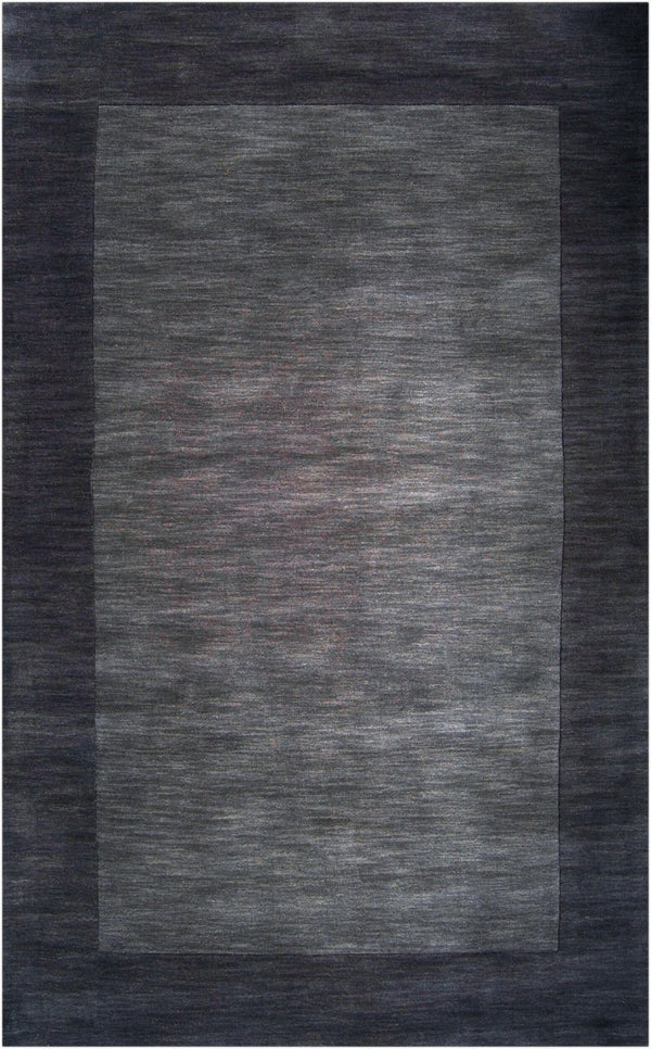 Livabliss Mystique Hand-loomed Wool Area Rug with High Low Pile for Large Living Rooms Charcoal, Black 5' x 8' M347-58