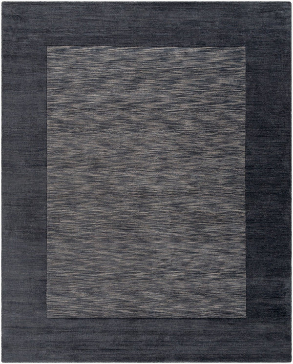 Livabliss Mystique Hand-loomed Wool Area Rug with High Low Pile for Large Living Rooms Charcoal, Black 7'6" x 9'6" M347-7696
