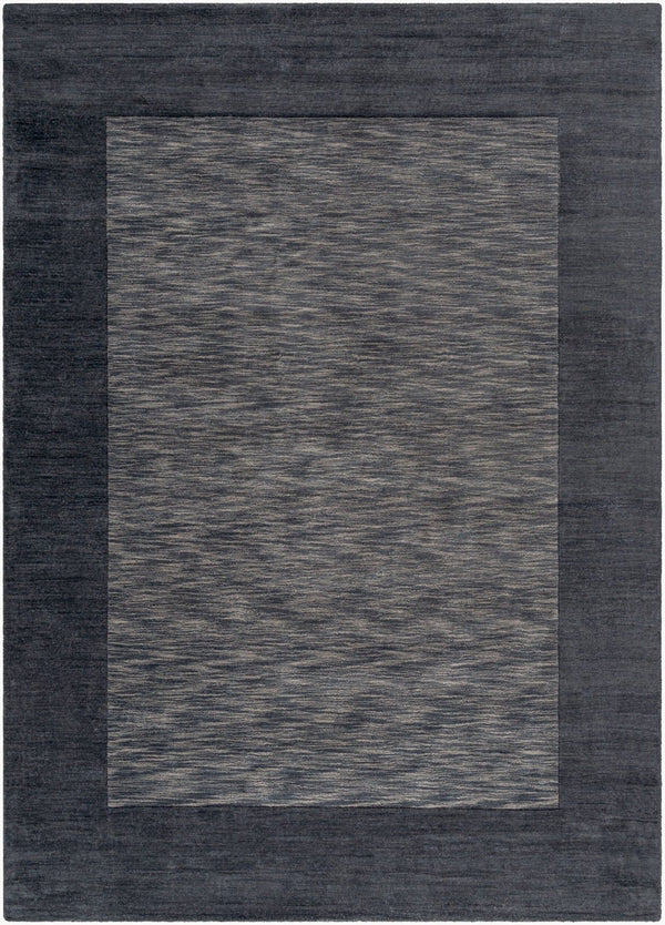 Livabliss Mystique Hand-loomed Wool Area Rug with High Low Pile for Large Living Rooms Charcoal, Black 8' x 11' M347-811