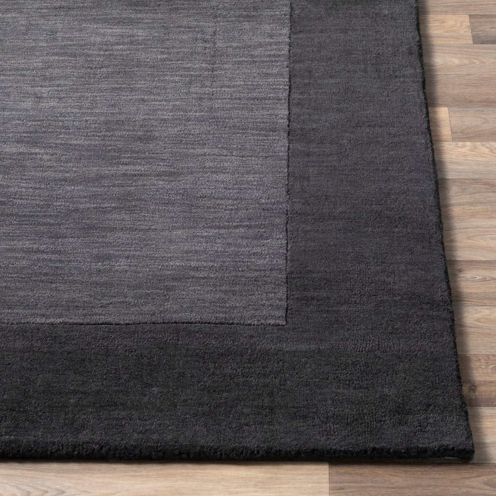 Livabliss Mystique Hand-loomed Wool Area Rug with High Low Pile for Large Living Rooms Charcoal, Black 6' x 6' M347-6SQ