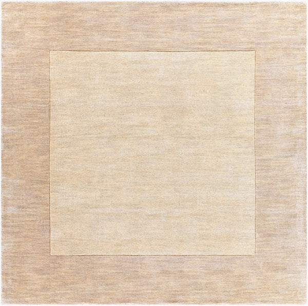 Livabliss Mystique Hand Loomed Wool Area Rug with High Low Pile for Modern Living Rooms Cream, Beige 9'9" x 9'9" M348-99SQ