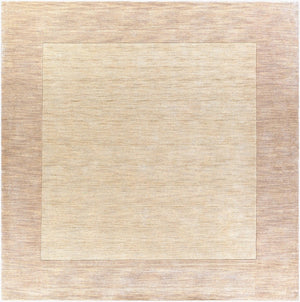 Livabliss Mystique Hand Loomed Wool Area Rug with High Low Pile for Modern Living Rooms Cream, Beige 8' x 8' M348-8SQ