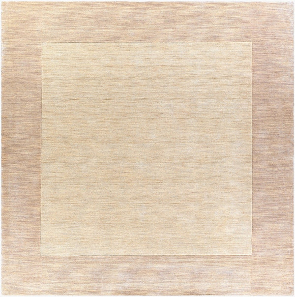 Livabliss Mystique Hand Loomed Wool Area Rug with High Low Pile for Modern Living Rooms Cream, Beige 8' x 8' M348-8SQ
