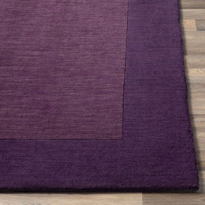 Livabliss Mystique Hand Loomed Wool Area Rug with High Low Pile for Modern Living Spaces Dark Purple, Da 9'9" x 9'9" M349-99SQ