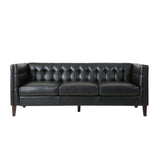 Christopher Knight Home® - Noble House - Pondway Contemporary Faux Leather Tufted 3 Seater Sofa