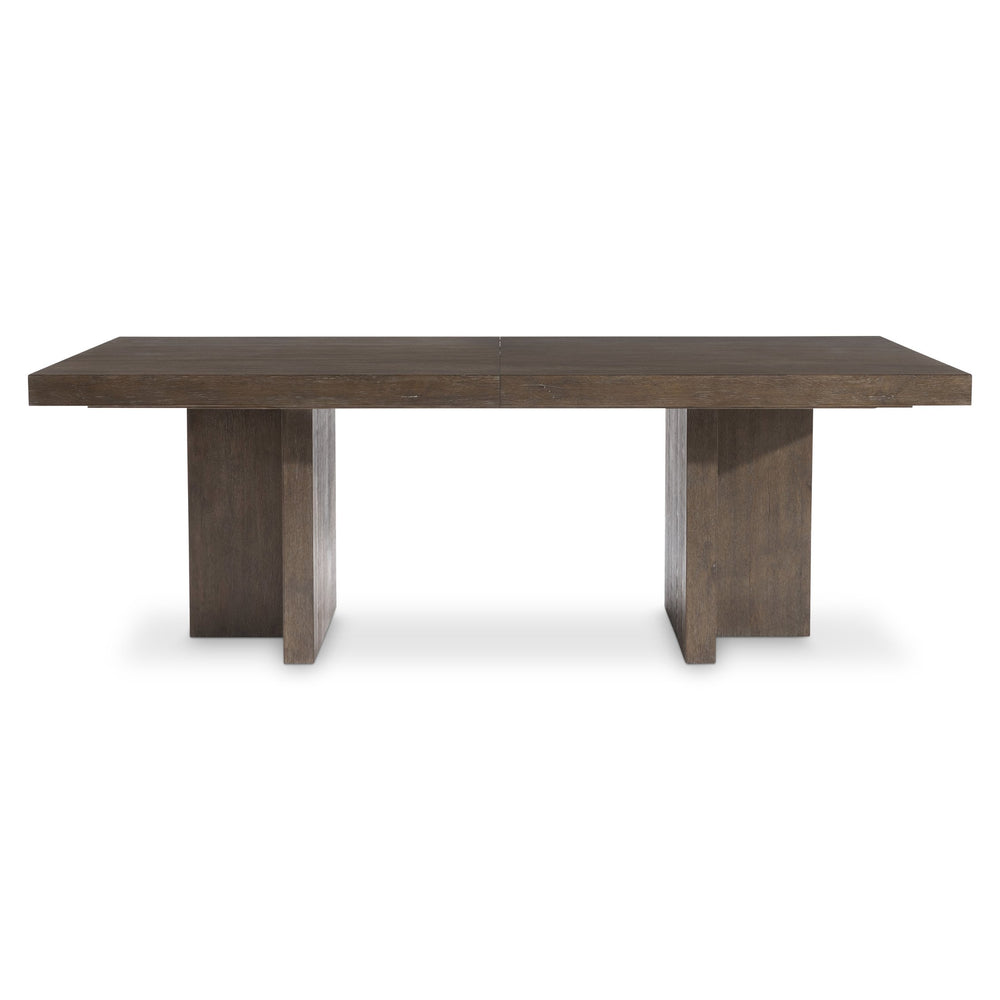 Bernhardt Bernhardt Outline Dining Table With Wire-Brushed Oak Cassel Finish, Double Pedestal, 88" Expandable K2213
