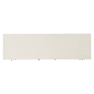 Bernhardt Bernhardt Modulum Faux Stone Dresser With White Adobe Finish, Fluted Soft-Close Drawers, Stainless Base 315042