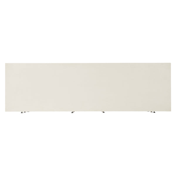 Bernhardt Bernhardt Modulum Faux Stone Dresser With White Adobe Finish, Fluted Soft-Close Drawers, Stainless Base 315042