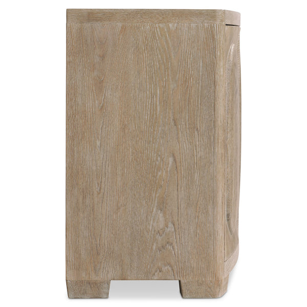 Bernhardt Bernhardt Aventura Bowfront 4-Door Buffet In Marcona Oak Veneer With Soft-Close Doors & Storage 318134