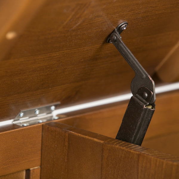 English Elm Adams Entryway Storage Bench - Handcrafted Light Avalon Brown With Lift-Top Design & Seating For Two B136P158098