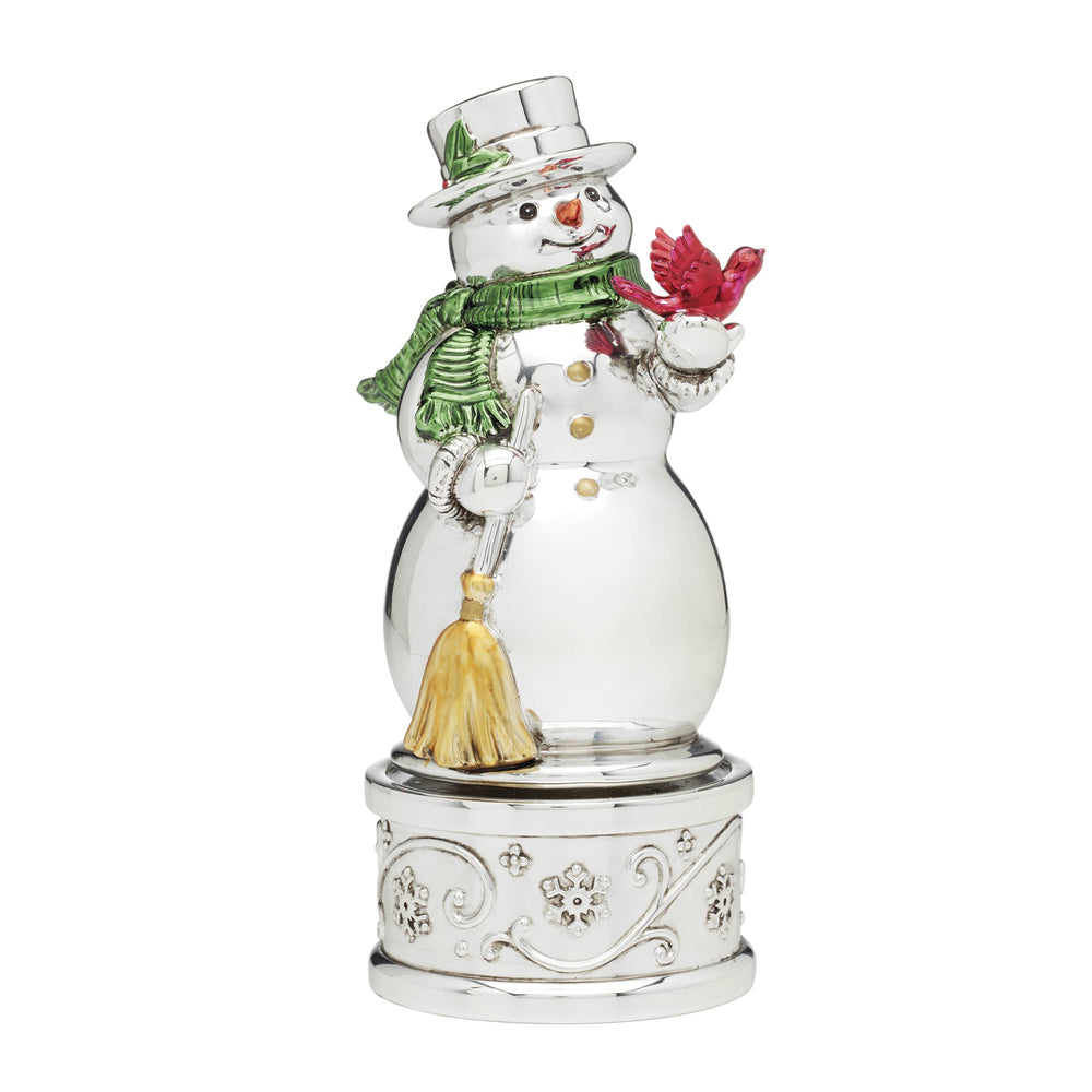 Lenox Reed and Barton Vintage Christmas Musical Snowman Metallic, NO COLOR METAL 896416