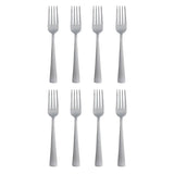 Oneida Zinc 8-Piece Stainless Steel Dinner Forks Set, Satin Finish, Dishwasher Safe