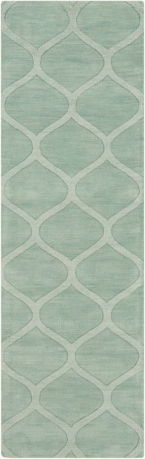 Surya Mystique Handmade Wool Rug 2'6" X 8' - Modern Decor With Natural Elegance & Medium Pile Quality Dusty Sage Wool M5100-268