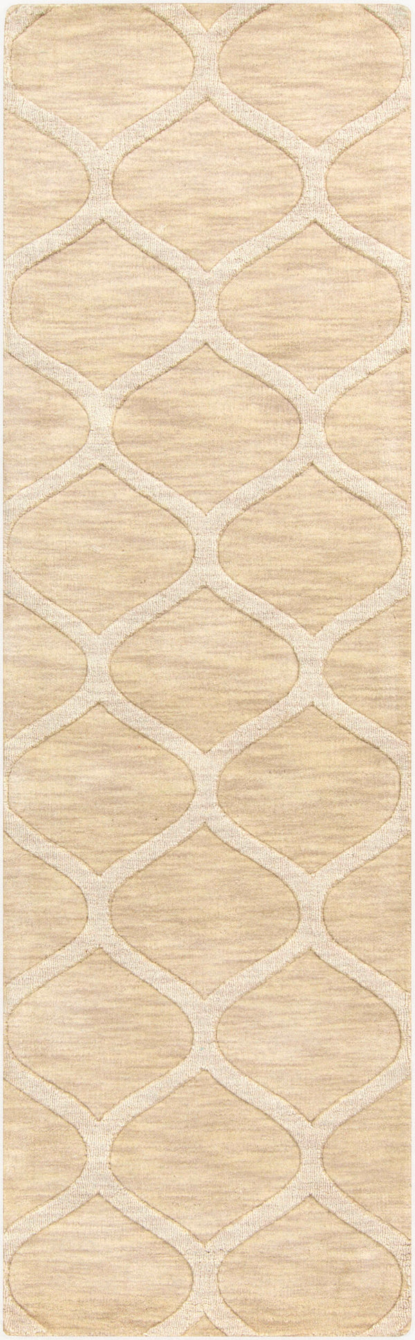Surya Mystique Handmade Wool Rug 2'6" X 8' - Modern Decor With Natural Elegance & Medium Pile Quality Cream Wool M5107-268