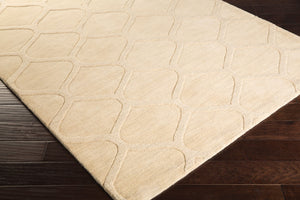 Surya Mystique Handmade Wool Rug 2'6" X 8' - Modern Decor With Natural Elegance & Medium Pile Quality Cream Wool M5107-268