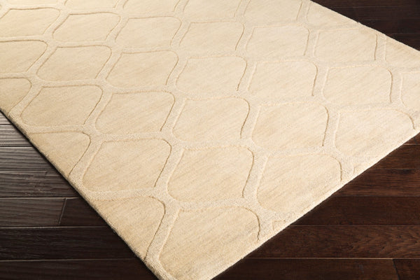 Surya Mystique Handmade Wool Rug 2'6" X 8' - Modern Decor With Natural Elegance & Medium Pile Quality Cream Wool M5107-268