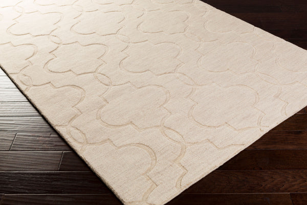 Surya Mystique Handmade Wool Rug 2'6" X 8' - Modern Decor With Natural Elegance & Medium Pile Quality Cream Wool M5179-268