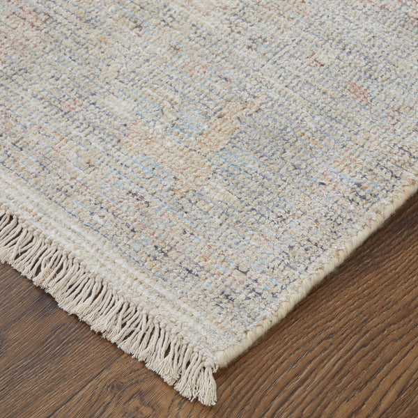 Feizy Rugs Caldwell Handwoven Wool & Viscose Area Rug - Transitional Bohemian Floral Design For Elegant Spaces Ivory,Tan,Blue Wool,Viscose 8798976fivy000f50