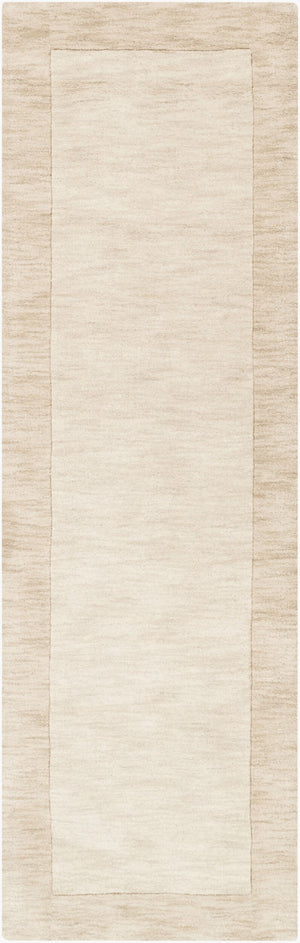 Livabliss Mystique Hand Loomed Wool Area Rug with High Low Pile for Modern Living Rooms Wheat, Ivory 2'6" x 8' M5324-268