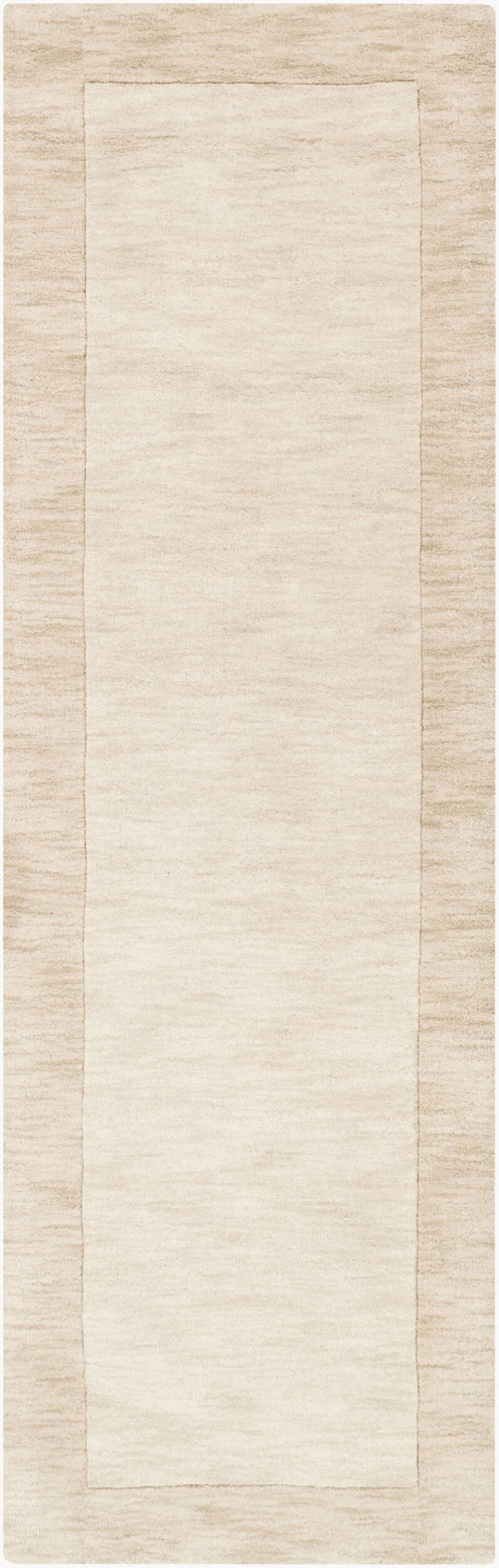 Livabliss Mystique Hand Loomed Wool Area Rug with High Low Pile for Modern Living Rooms Wheat, Ivory 2'6" x 8' M5324-268