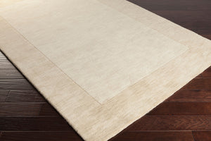 Livabliss Mystique Hand Loomed Wool Area Rug with High Low Pile for Modern Living Rooms Wheat, Ivory 8' x 8' M5324-8SQ