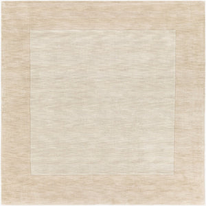 Livabliss Mystique Hand Loomed Wool Area Rug with High Low Pile for Modern Living Rooms Wheat, Ivory 8' x 8' M5324-8SQ