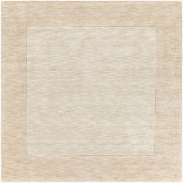Livabliss Mystique Hand Loomed Wool Area Rug with High Low Pile for Modern Living Rooms Wheat, Ivory 8' x 8' M5324-8SQ