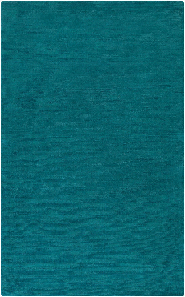 Livabliss Mystique Handloomed Wool Area Rug with High Low Pile Texture for Living Rooms Deep Teal 7'6" x 9'6" M5330-7696