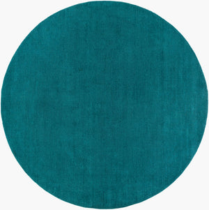 Livabliss Mystique Handloomed Wool Area Rug with High Low Pile Texture for Living Rooms Deep Teal 6' x 6' M5330-6RD