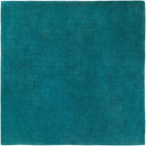 Livabliss Mystique Handloomed Wool Area Rug with High Low Pile Texture for Living Rooms Deep Teal 8' x 8' Square M5330-8SQ