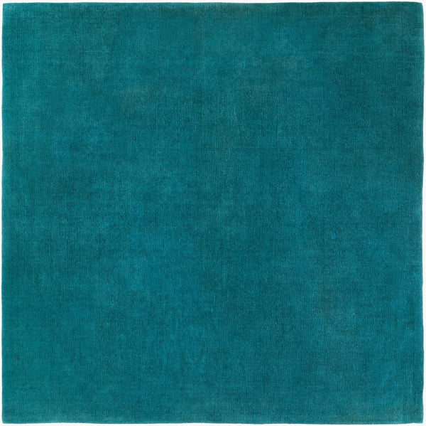 Livabliss Mystique Handloomed Wool Area Rug with High Low Pile Texture for Living Rooms Deep Teal 8' x 8' Square M5330-8SQ