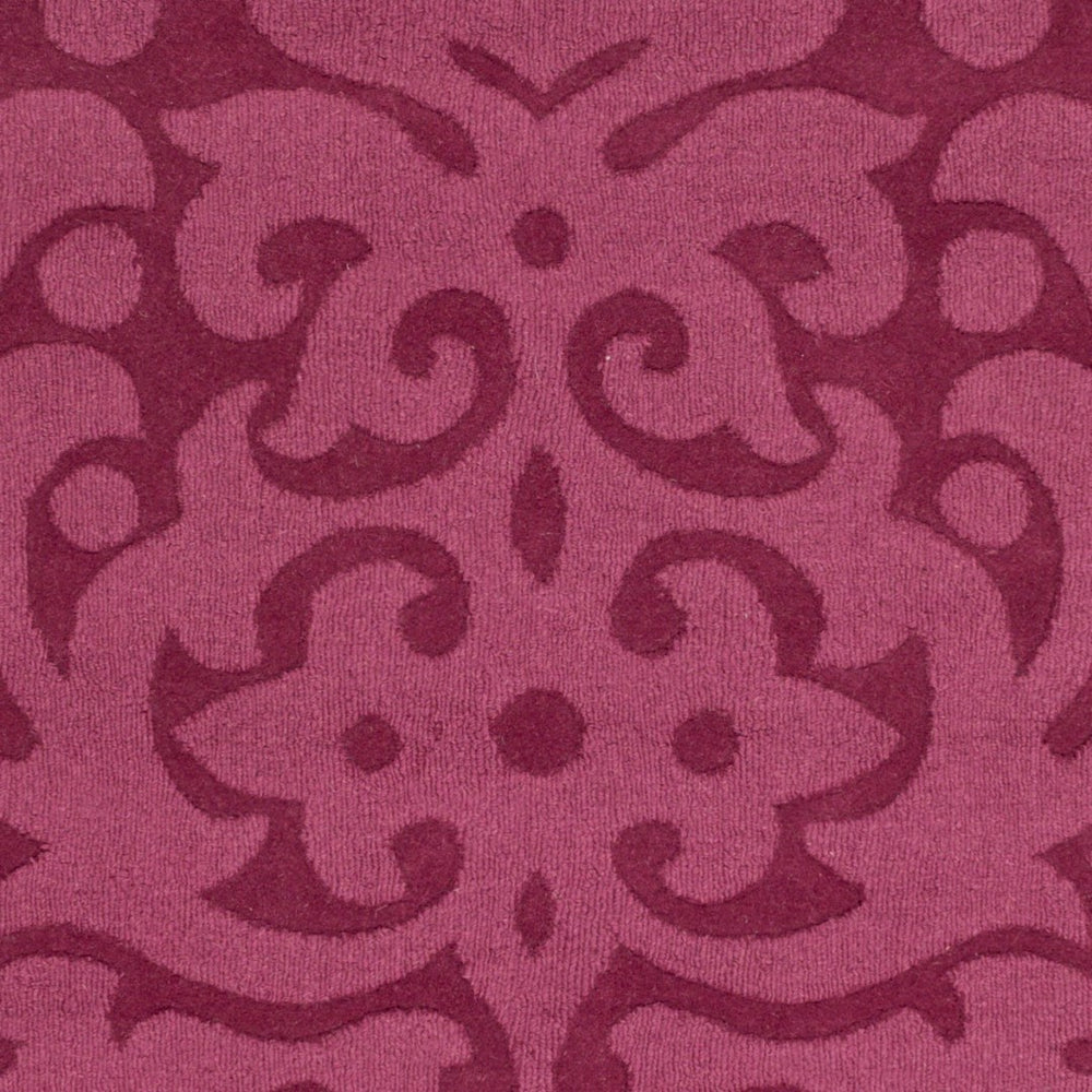 Surya Mystique 2'6" X 8' Handmade Wool Rug - Modern Decor, Exquisite Craftsmanship, Medium Pile Elegance Plum Wool M5342-268