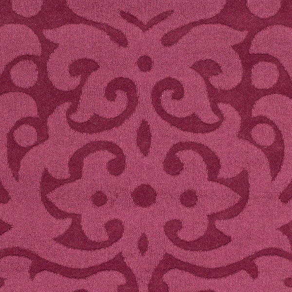 Surya Mystique 2'6" X 8' Handmade Wool Rug - Modern Decor, Exquisite Craftsmanship, Medium Pile Elegance Plum Wool M5342-268