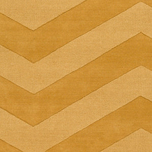 Surya Mystique 2'6" X 8' Handmade Wool Rug - Exquisite Modern Decor With Natural Class & Durability Mustard Wool M5365-268