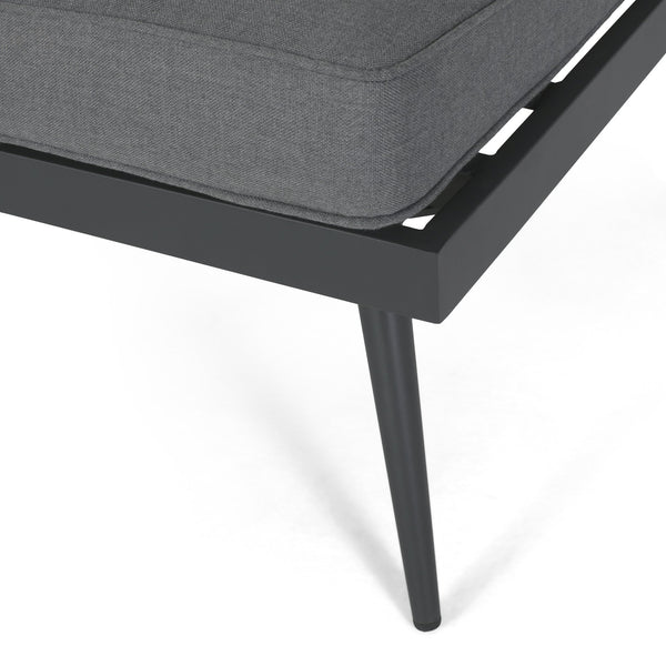 English Elm Norfolk Outdoor Left Sectional Seat with Mesh Back and Faux Wood Aluminum Frame 62750.00LGRY
