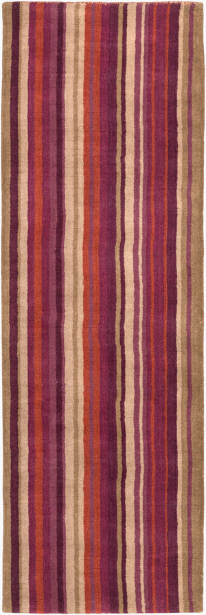 Surya Mystique M-5412 Handmade 2'6" X 8' Wool Rug - Elegant Modern Decor With Medium Pile, India Craftsmanship Brown Wool M5412-268