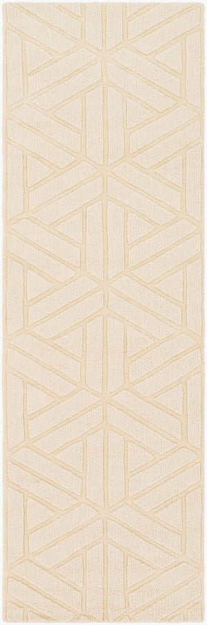 Surya Mystique 2'6" X 8' Handmade Wool Rug - Modern Decor Essential With Exquisite Craftsmanship & Style Ivory Wool M5429-268
