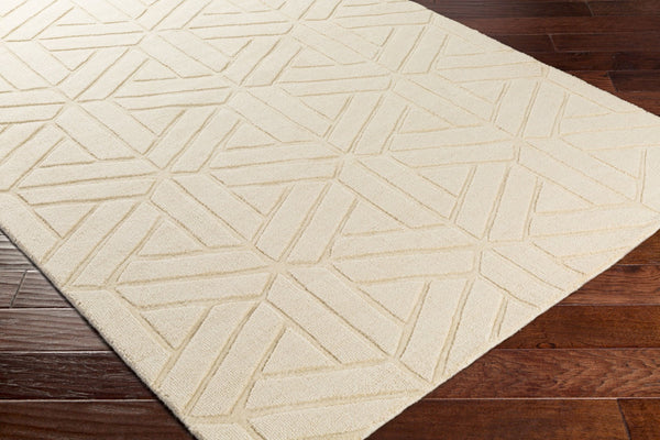 Surya Mystique 2'6" X 8' Handmade Wool Rug - Modern Decor Essential With Exquisite Craftsmanship & Style Ivory Wool M5429-268